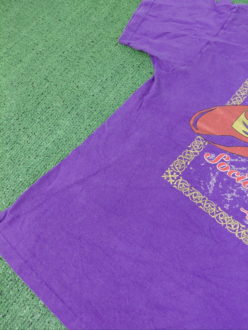 VINTAGE 2004 Womens Red Hat Society "Society Lady" Purple T Shirt Sz Large - Picture 3 of 6